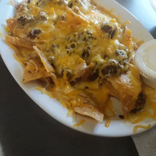 Nachos with steak