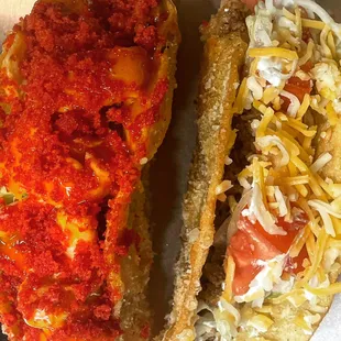 The El Rey , first ever salmon crispy taco.