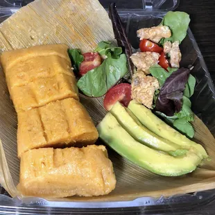 Cuban Tamale with Salad