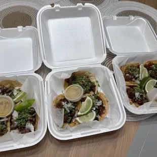 Variety of tacos