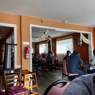 people sitting at tables