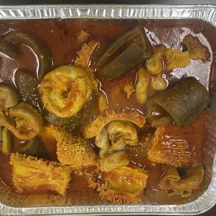 Red Stew with Assorted meat (orisirisi)