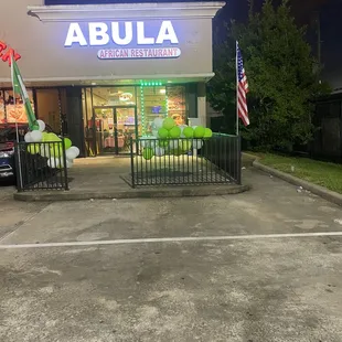 outside