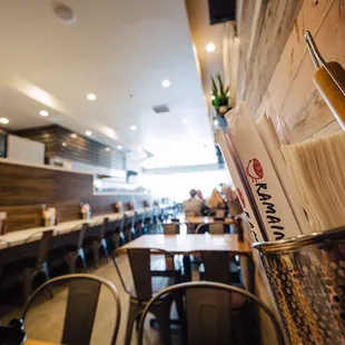 interior, sushi and sashimi