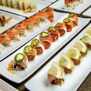 food, sushi, sashimi, sushi and sashimi