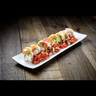 Ceviche rainbow roll