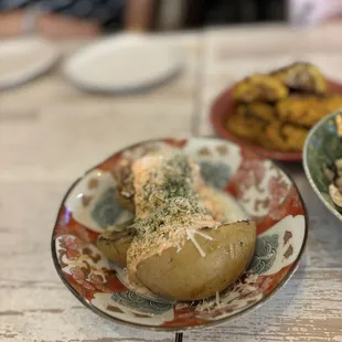 Potato with mentai sauce