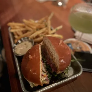 Burger &amp; fries - soooo delicious!!