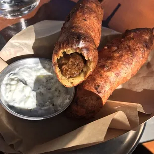 Falafel Lamb Dogs