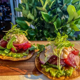 Ahi blue fin tuna tostada