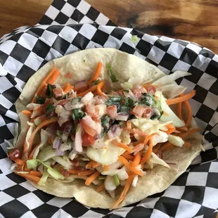 Pina colada cod taco