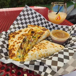 Breakfast quesadilla (weekend brunch menu)