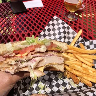 ABW Bacon Turkey Club with seasoned fries 4/5/24