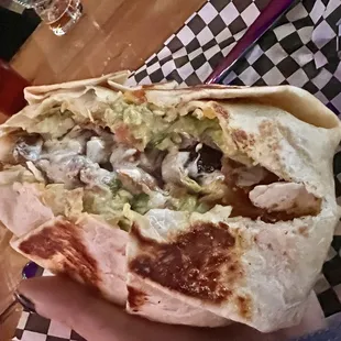 Carne Asada Chompwrap, inside.