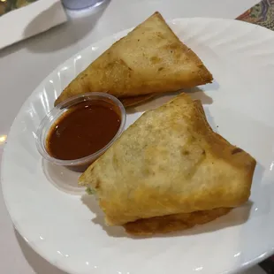 Sambusas one chicken and one beef