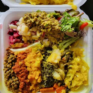 Vegetarian Combo with extra cabbage