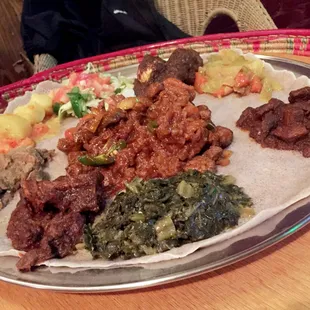 Mixed Platter &amp; Abyssinia Lamb Tibs
