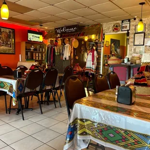 Clean dining area