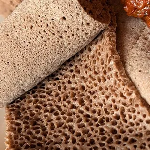 Injera, or Anjera - a delicious alternative grain called teff