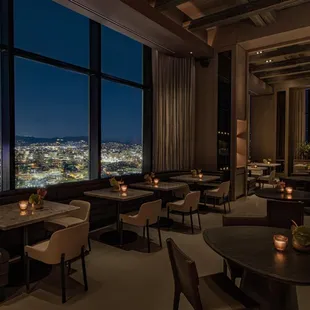 a view of the city at night