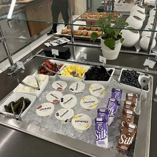 Good selection of fruit and yogurt.