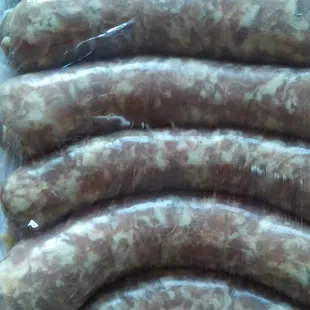 Fresh pork sausages.