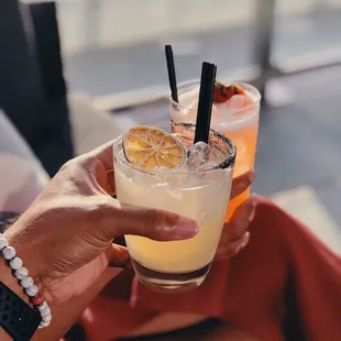 Sunset Margarita &amp; Tito's Strawberry Lemonade