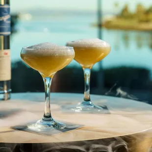 A recipe so San Francisco, it mixes local liquor and sea salt foam with a bit of fog from over the Bay