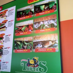 Torta menu.