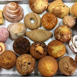 a variety of pastries