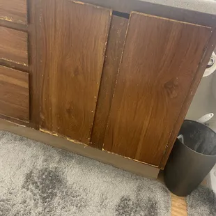 Cabinet in bathroom