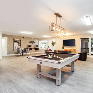 Challenge a neighbor or friend to a game of pool in the clubhouse