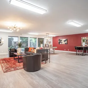 The clubhouse is a great space to meet up with friends and neighbors