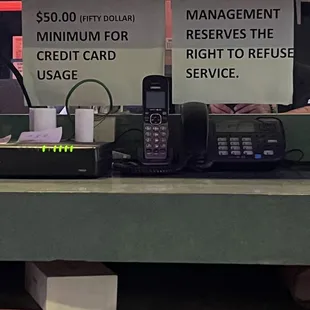 $50 Minimum for Credit card, it is a &quot;Korean buy me Drinky&quot; bar. 12/14/2023