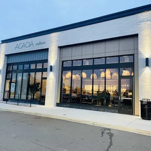 the front of the building