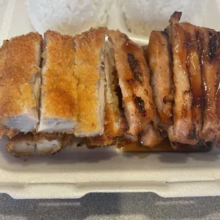 Katsu and Chicken Teriyaki