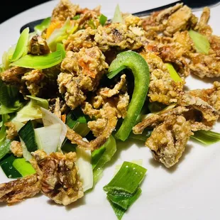 Salt &amp; pepper fried soft shell crab