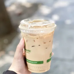 Iced Vanilla Latte with Oat Milk