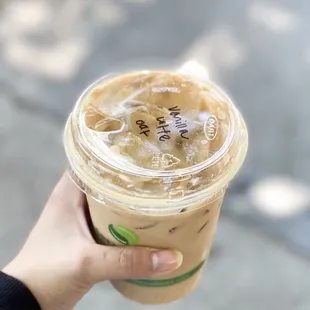 Iced Vanilla Latte with Oat Milk