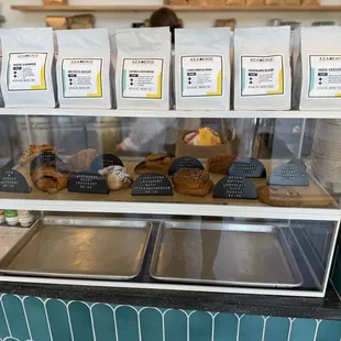 Pastry case, looked good. Not made in house, from "neighbor bakehouse" in SF