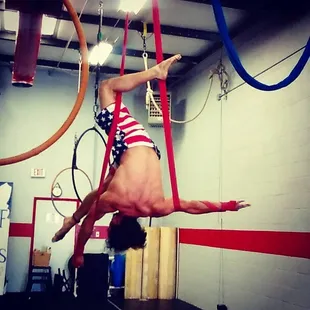 Eddie Is our Aerial Strap specialist, come RSVP for your lesson, beginners welcome