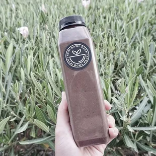 Peanut butter chocolate crunch w/ acai protein shake.