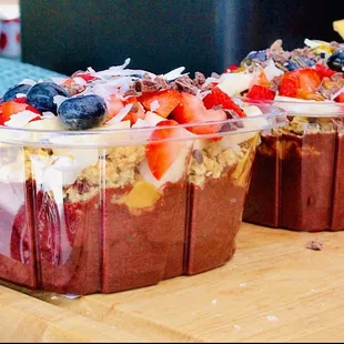 Customize each bowl with up to 11 healthy all natural toppings. (Pictured açaí bowl)