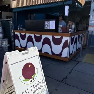 Our Açaí Carioca Kiosk right in front California Dreams Hostel. (Cross street from Oscar/duck dive rest)