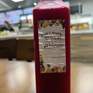 a bottle of juice