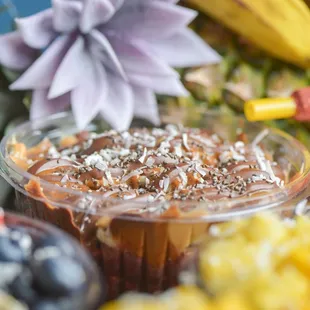 a variety of fruits and desserts