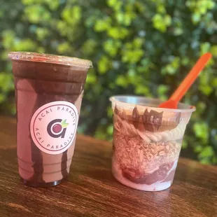 Chocolate Island Smoothie and Drizzle Falls Bowl
