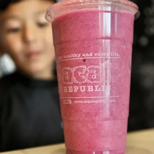 Pitaya smoothie and you can add a scoop of protein if you need it .