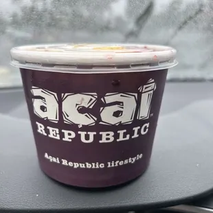 açaí bowl on a rainy day