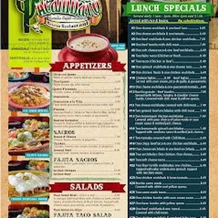 New Menu page 1 of 2